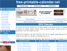 Tablet Screenshot of free-printable-calendar.net